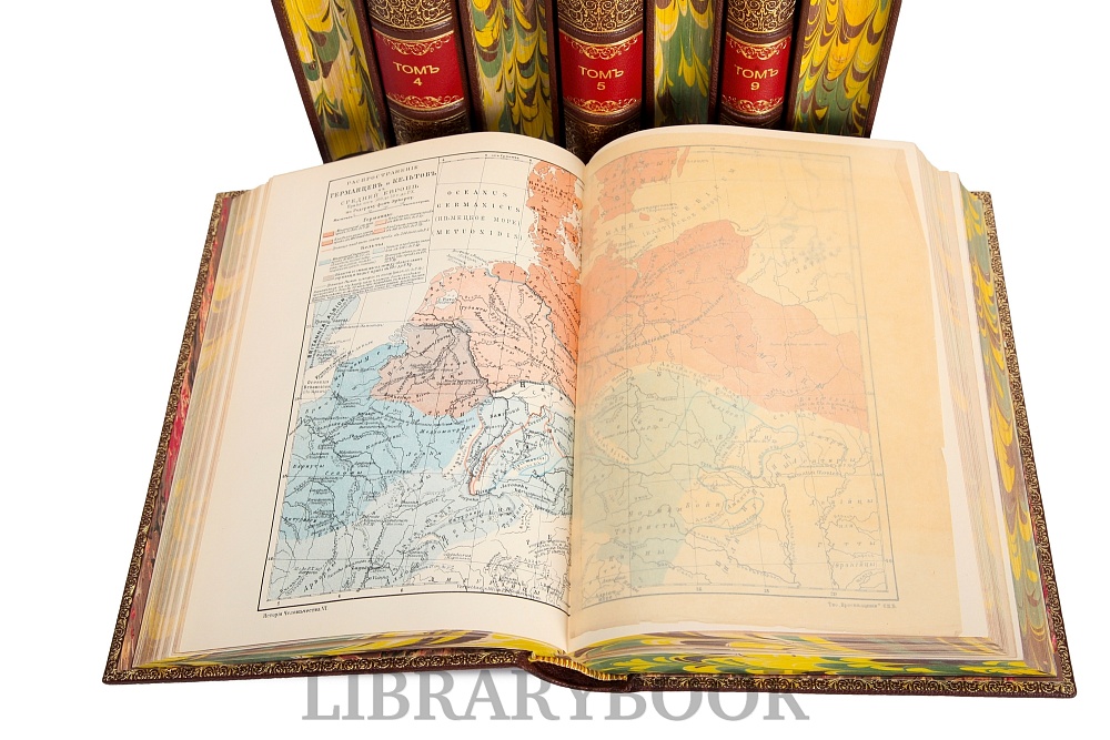 Подарочные книги История Человечества в 9 томах Гельмольт в кожаном переплете