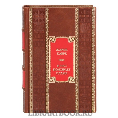 Подарочная книга Жауме Кабре И нас пожирает пламя в кожаном переплете