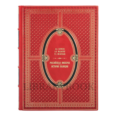 Подарочное издание книги История Полиции. Александр Борисов в кожаном переплете