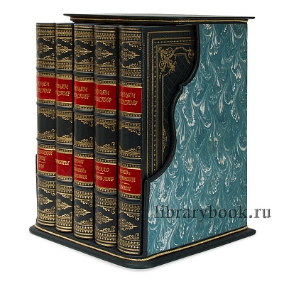 Элитные книги Уильям Шекспир &quot;Собрание сочинений&quot; в 5 томах в кожаном переплете